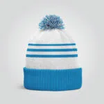 White Blue Beanie cap