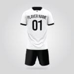 Black White Soccer Uniform