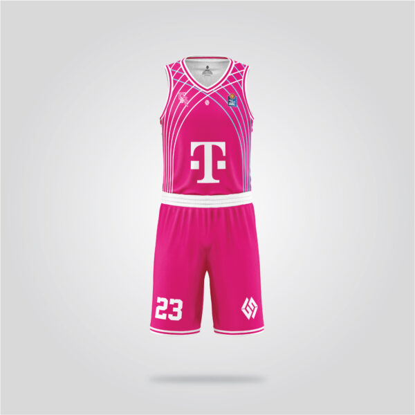 Bonn Pink Basketball Uniform - Image 3