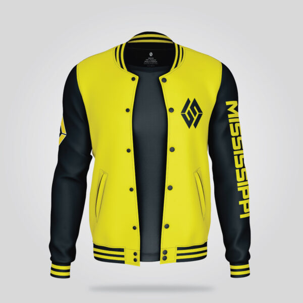 Yellow Black Varsity Jacket - Image 3