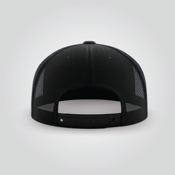 Black Mesh Snapback Cap - Image 2