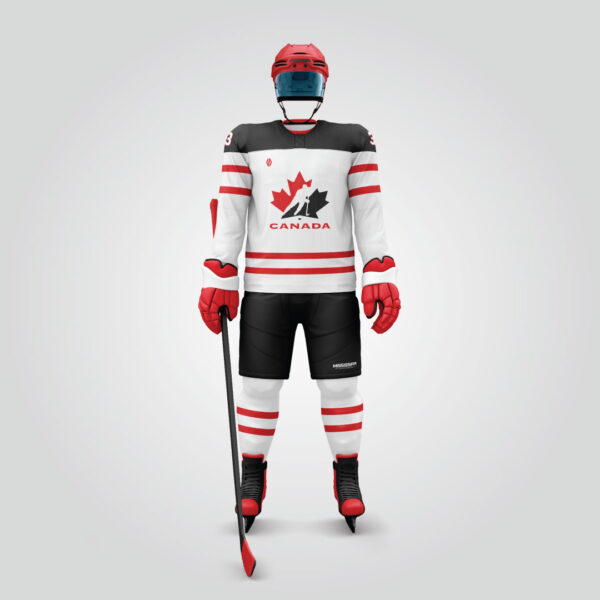 Canada White Hockey Uniform - Image 3