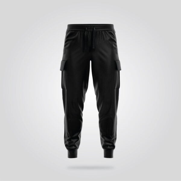 Tactical Black Cargo Joggers - Image 2