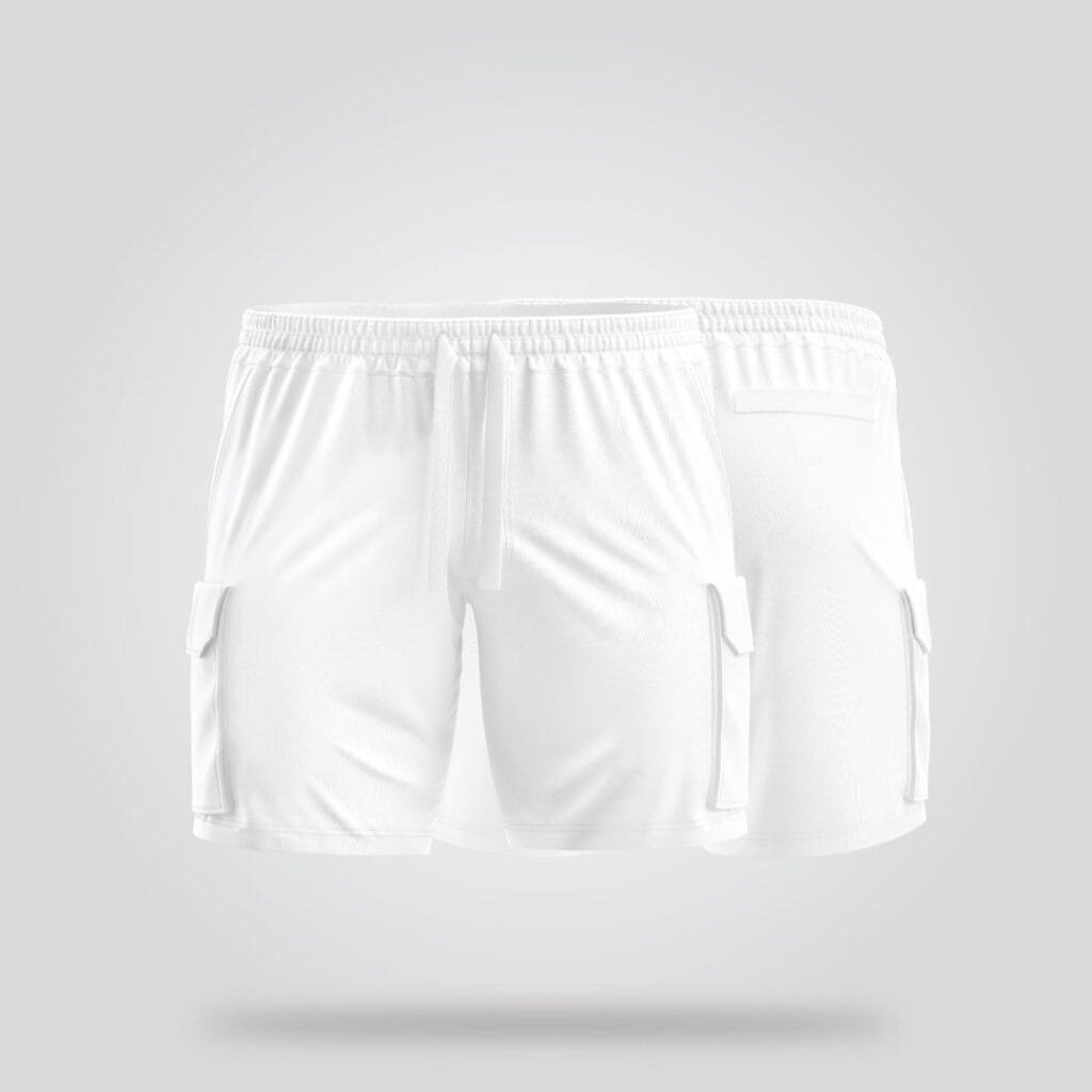 Casual White Cargo Shorts