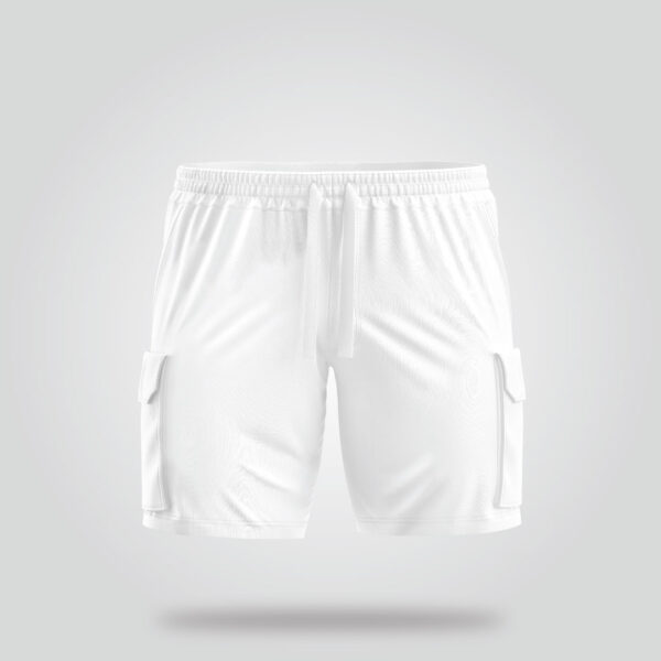 Casual White Cargo Shorts - Image 3