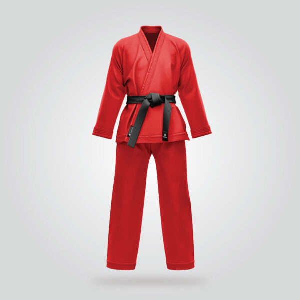 Red Black Martial Arts Uniform - Image 3