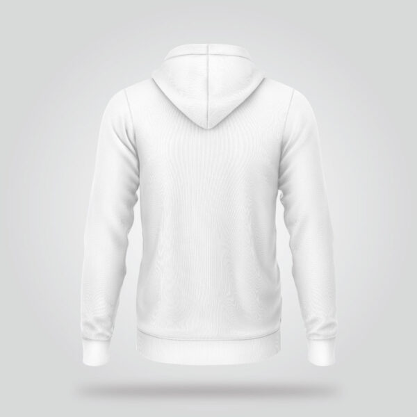 Men's White Zip Hoodie - Image 3