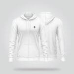 Men’s White Zip Hoodie