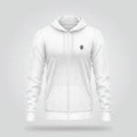 Men’s White Zip Hoodie