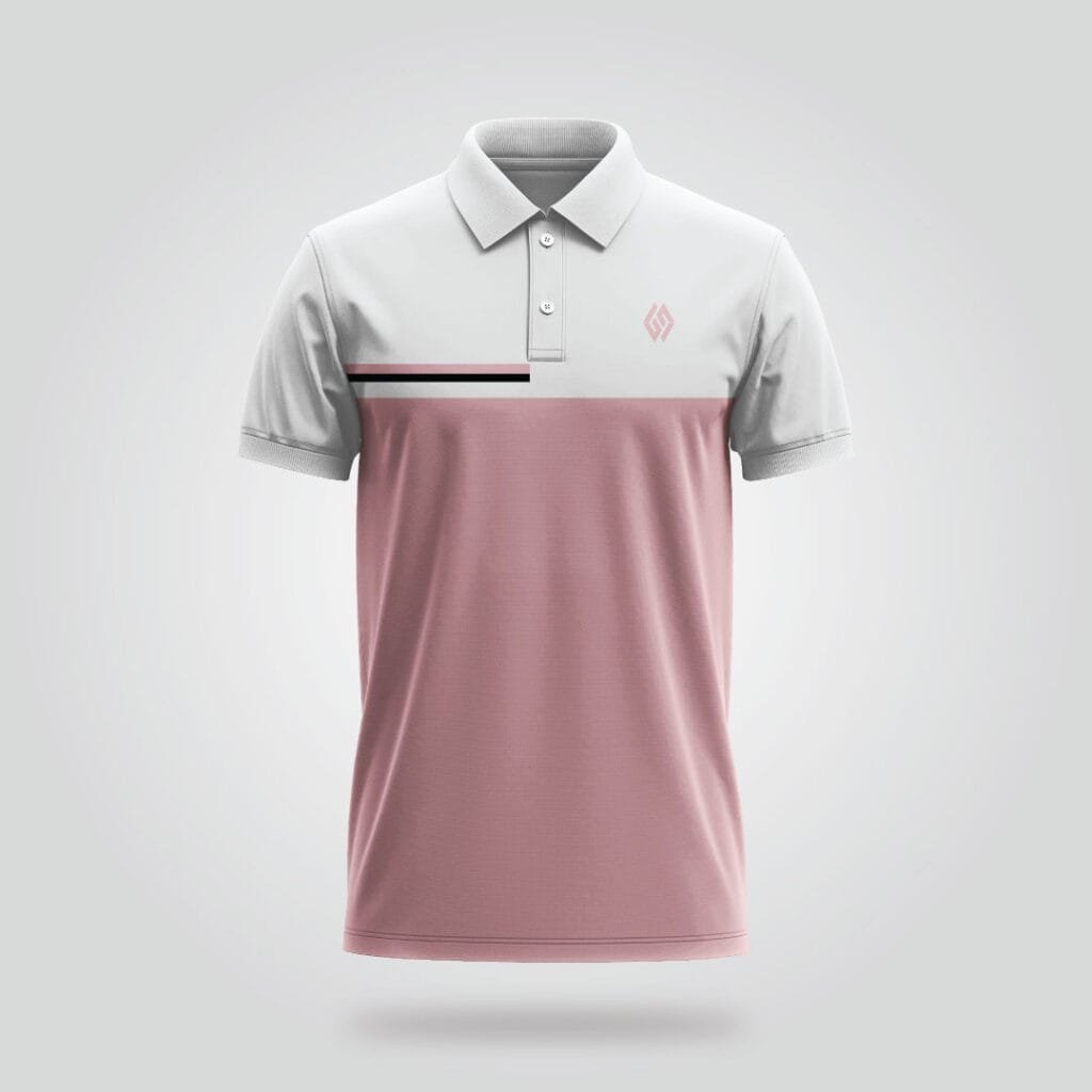 Rosé Horizon Two-Tone Polo