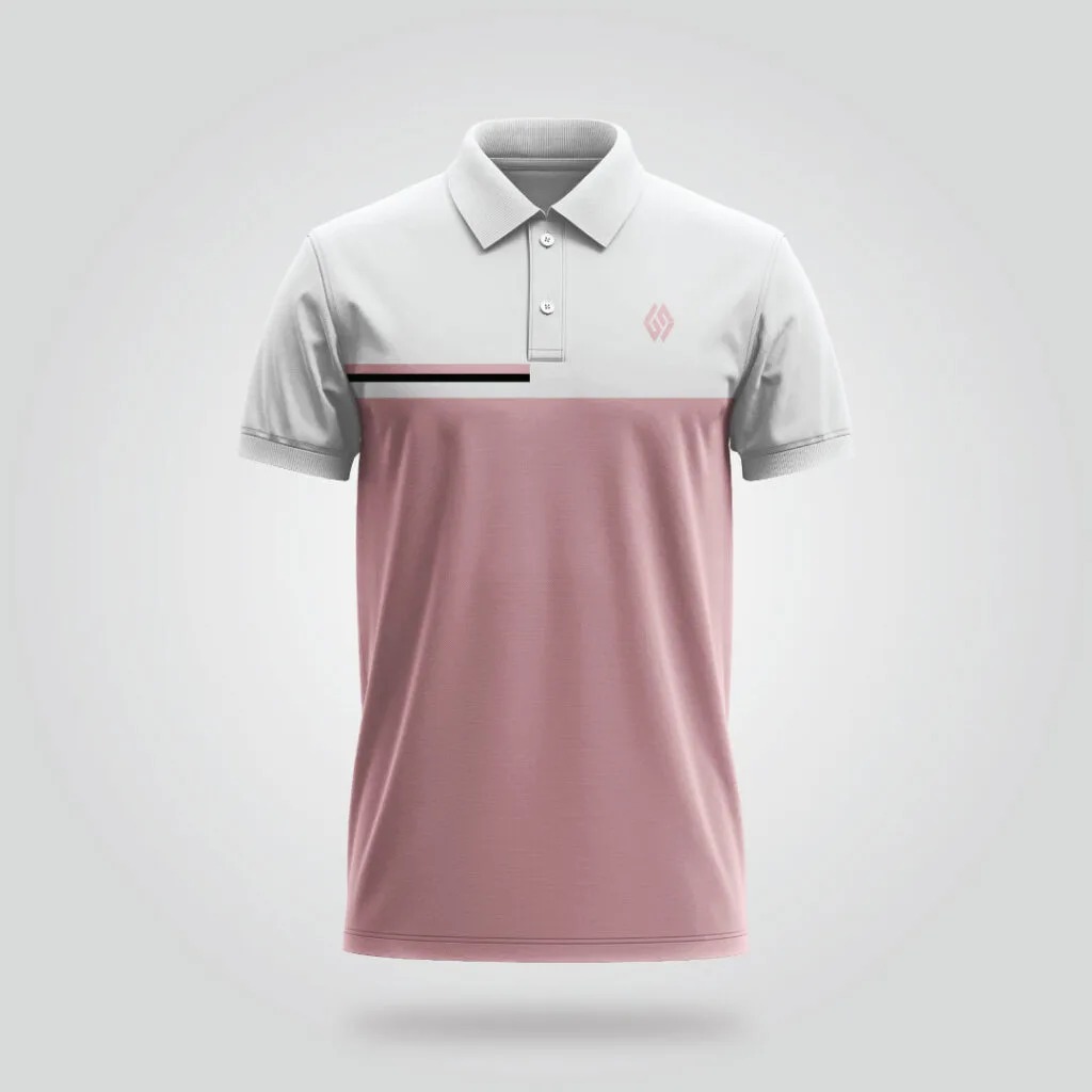 Rosé Horizon Two-Tone Polo