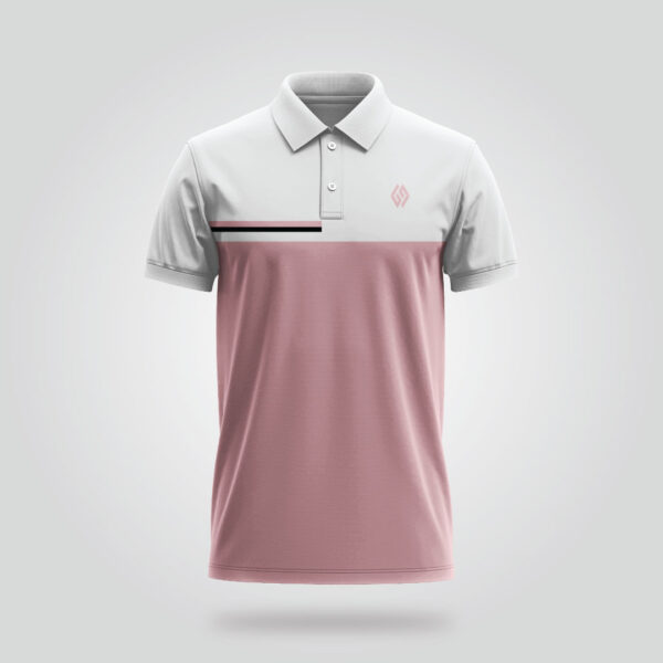 Rosé Horizon Two-Tone Polo