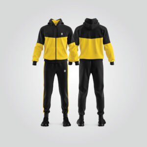 Black Yellow Sports Tracksuit