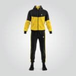 Black Yellow Sports Tracksuit