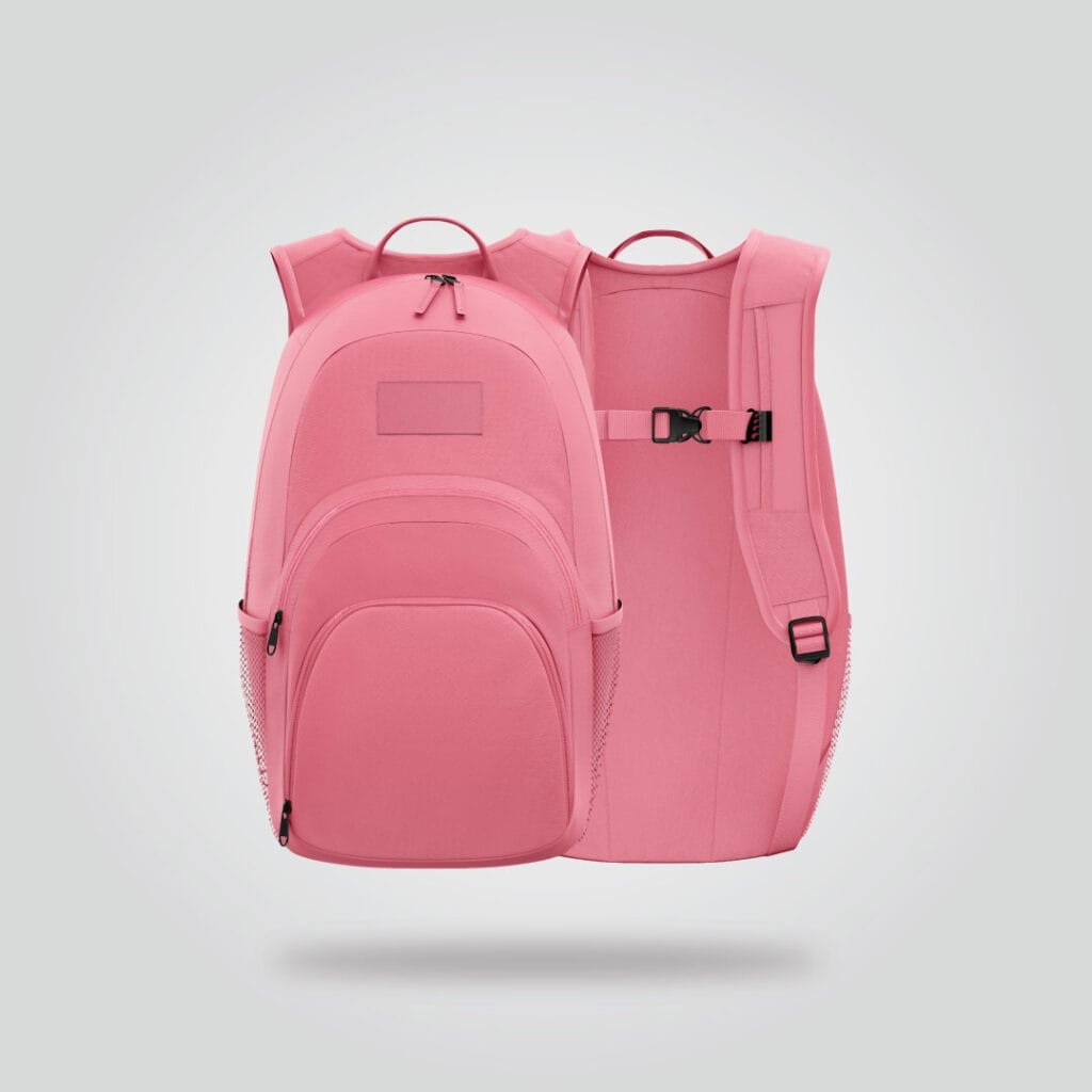 Multi-Compartment Pink Bag