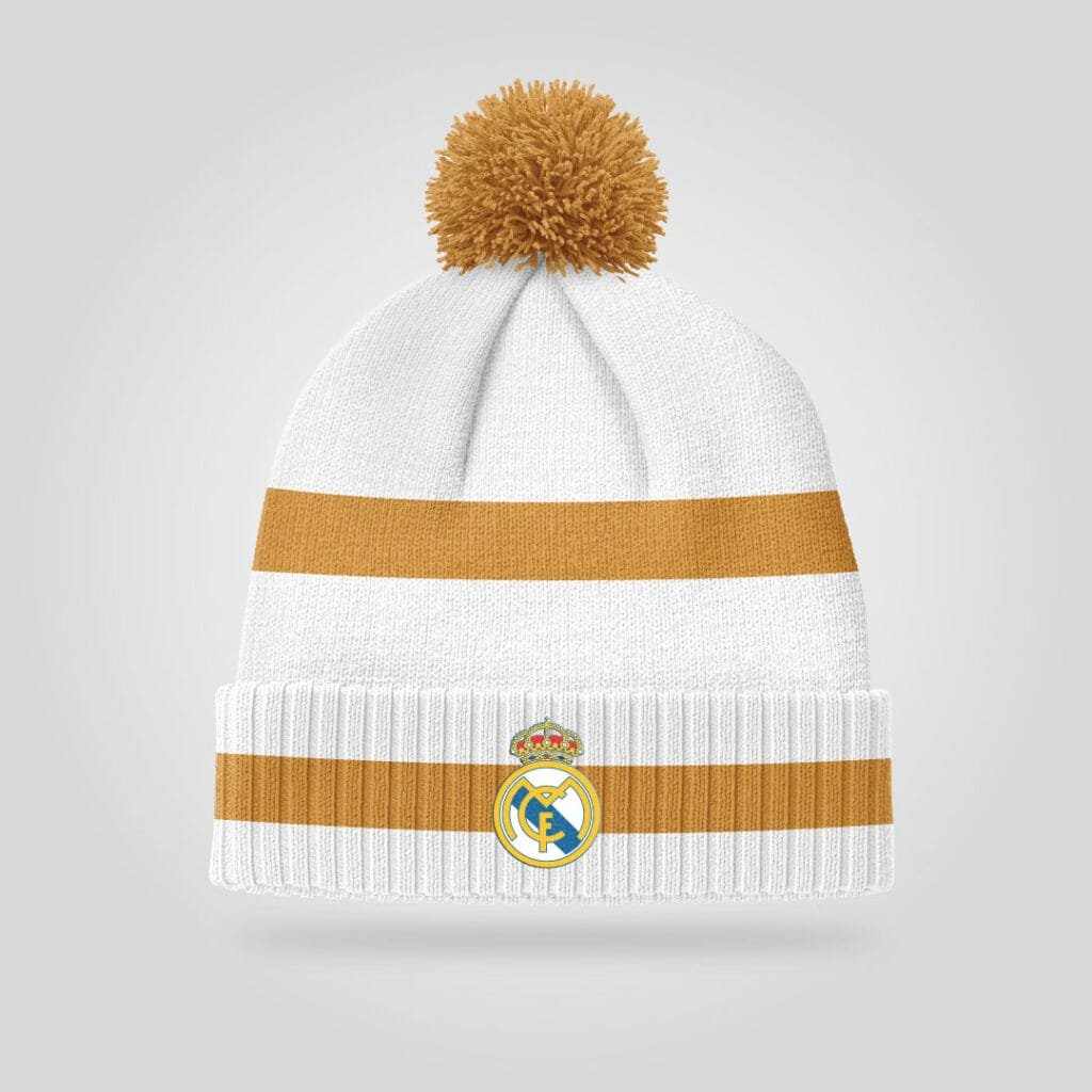 Real Madrid Beanie – White & Gold