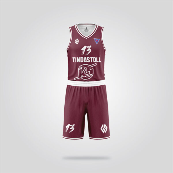 Tindastóll Maroon Basketball Uniform - Image 3