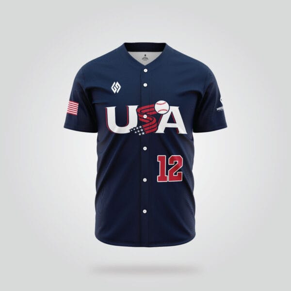 Patriotic USA Baseball Jersey - Image 2