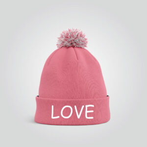 Pink Love Beanie