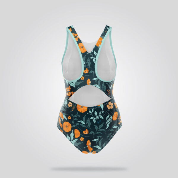 Tropical Garden Racerback Swimsuit - Image 2