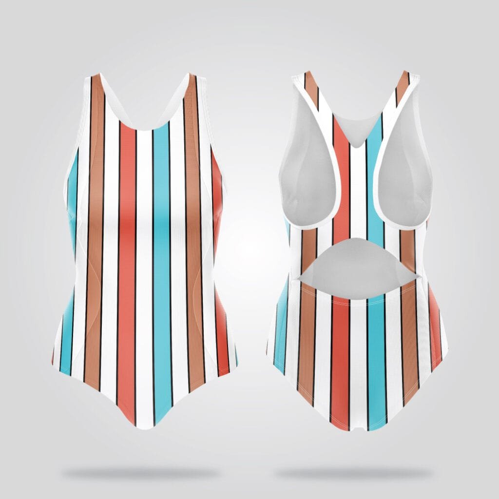 Retro Stripe Racerback Swimsuit