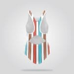 Retro Stripe Racerback Swimsuit