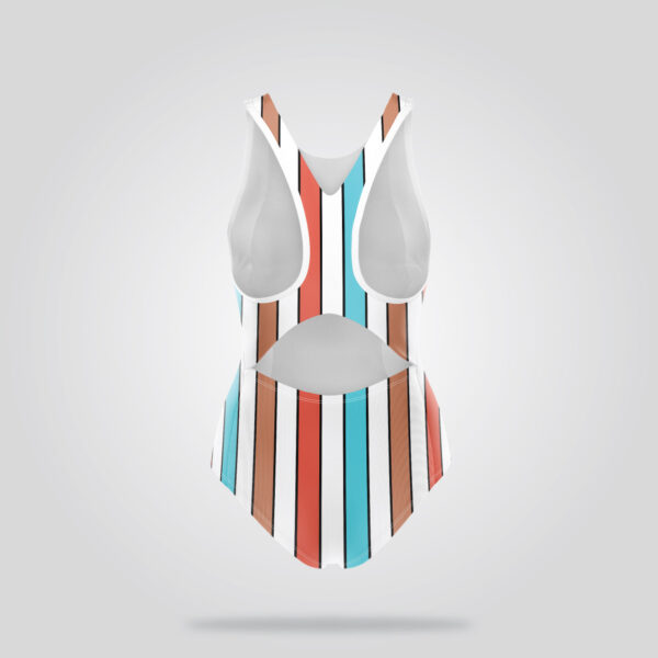 Retro Stripe Racerback Swimsuit - Image 3