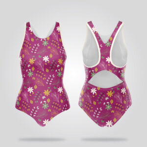 Pink Floral Racerback Swimsuit
