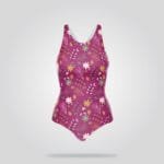 Pink Floral Racerback Swimsuit
