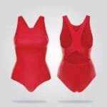 Bold Red Racerback Swimsuit