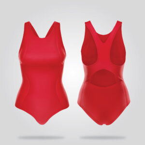 Bold Red Racerback Swimsuit