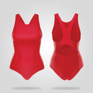 Bold Red Racerback Swimsuit