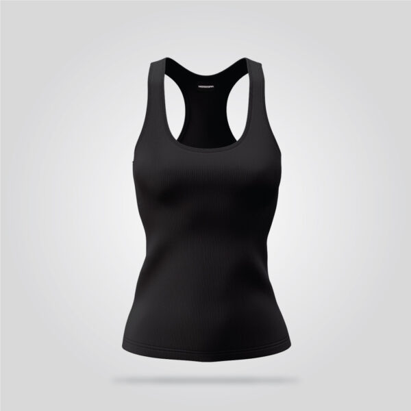 Women's Black Sports Tank - Image 2