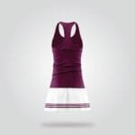 Maroon White Tennis Dress