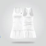 White Tennis Court Dress
