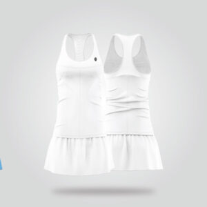 White Tennis Court Dress