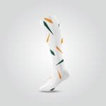 White Patterned Sports Socks