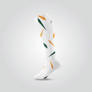 White Patterned Sports Socks