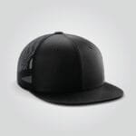Black Mesh Snapback Cap