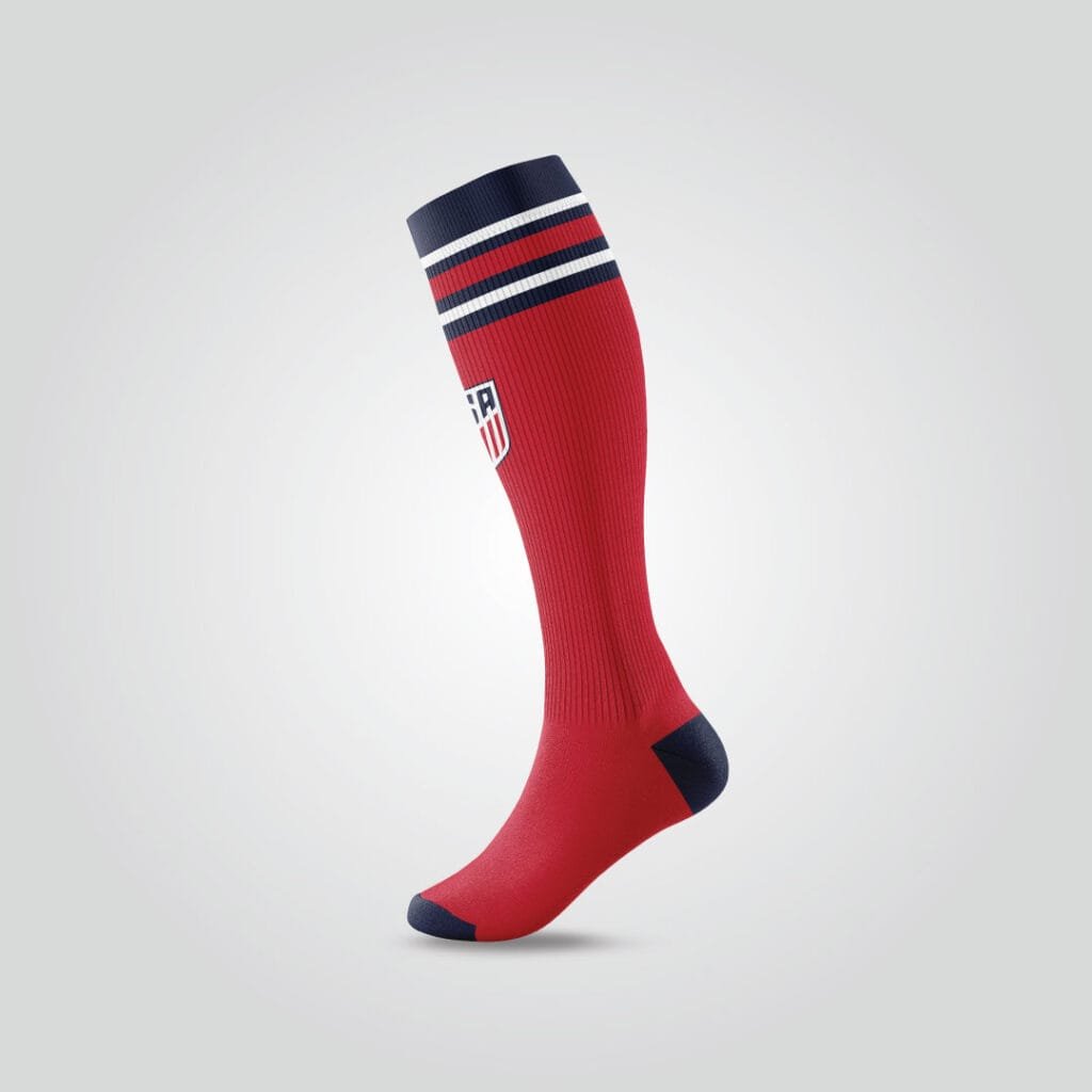 Red Soccer Team Socks