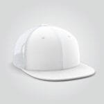 White Mesh Snapback Cap