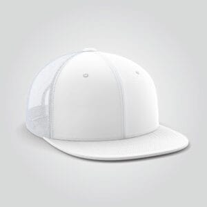 White Mesh Snapback Cap