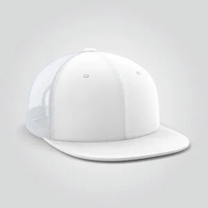 White Mesh Snapback Cap