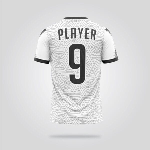 White Grey Soccer Jersey - Image 2
