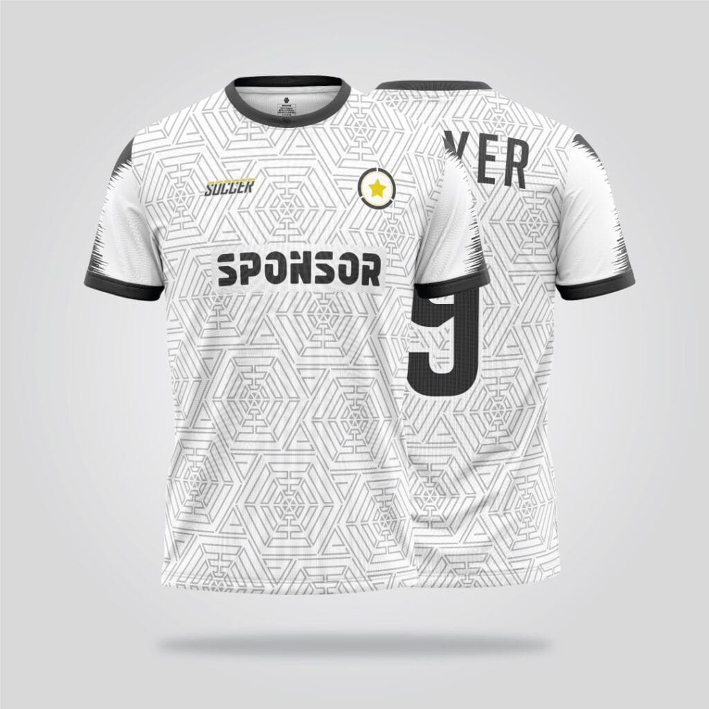 White Grey Soccer Jersey
