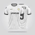 White Grey Soccer Jersey