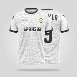 White Grey Soccer Jersey