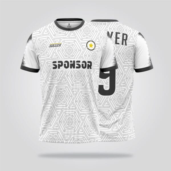 White Grey Soccer Jersey