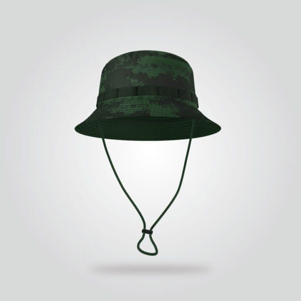 Dark Green Camo Boonie Hat - Image 2
