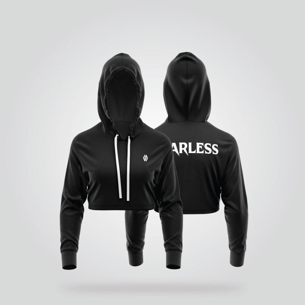 Black Cropped Hoodie